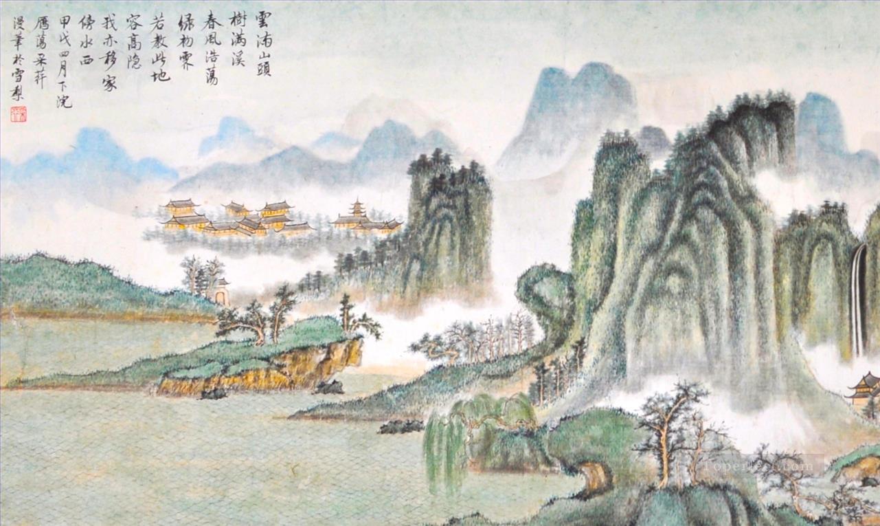 paisaje cortesía de Zhang Cuiying chino tradicional Pintura al óleo